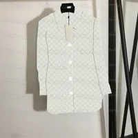 편지 자카드 여자 셔츠 패션 옷깃 긴 소매 셔츠 매력적인 탑스 블라우스 3 색