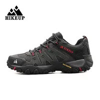 HIKEUP Hiking Suede Leather Wearresistant Outdoor Hunting Shoes Men Sport Trekking Walking Mens Tactical Sneakers 220810