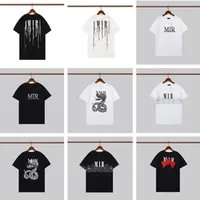 AMIRI NEW Mens Womens Designer T-shirts Impresso Moda Homem T-shirt Casual de Algodão Manga Curta Luxo Hip Hop Streetwear Camisetas