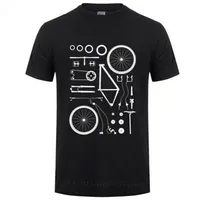 T-shirt engraçado impressão bicicleta mtb camisetas Motociclista de montanha explodiu em peças camiseta roupa de equipe do grupo camiseta homens 220402