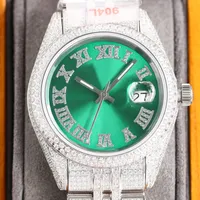 다이아몬드 시계 자동 기계식 남성 시계 41mm 패션 방수 손목 시계 남자 손목 시계 montre de luxe를위한 클래식