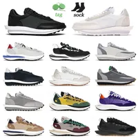 Top Moda OG LDV Waffle Running Shoes para homens mulheres Nylon preto Blazer branco x Fragmento de Vaporwaffle Bright Citron Pure Platinum Trainers Sneakers 36-45