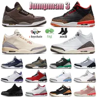 أصيلة 3S Jumpman Basketballs Shoes Neapolitan 3 Dark Iris III Sneakers 47 KUMquat Men Masslin Cardinal Red Sports Women Desert Elephant Patchworks