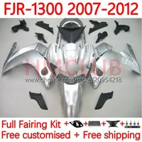 Yamaha FJR-1300 FJR 1300 A CC FJR1300A 01-12 모토 바디 37NO.19 FJR1300 07 08 09 10 11 12 FJR-1300A 2007 2008 2009 2012 2012 2012 페어링 키트 라이트 실버