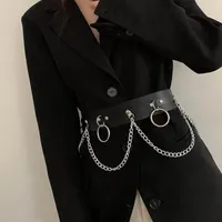 Cinturones Corazón gótico Hiphop Caqueta de cintura de mujeres sexy con harajuku estilo punk jk vestido de baile de discoteca ajustable jeans cinturones