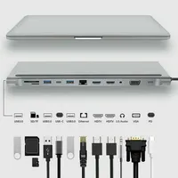 EPACKET 12 I 1 Typ-C Laptop Docking Station Hubs USB 3.0 HDMI 4K VGA PD USB Hub för MacBook254C