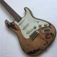 Rory Gallagher Signature St Relic Electric Guitar 100% fait à la main Guitars électriques de corps à la main Guitarra307o