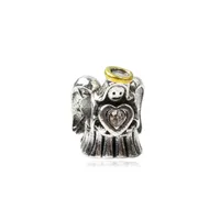 Beten Sie mit Herzkristall-Charme Bead Big Hole Mode Frauen Juwelier europäischer Stil für Pan DIY Armband Halskette Panza007-121