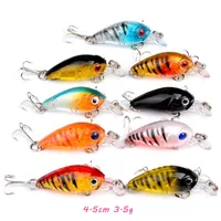 9 Color Mixed 4 5cm 3 5g Crank Hard Baits & Lures Fishing Hooks 10# Treble Hook Fishhooks Pesca Tackle B8 2042589