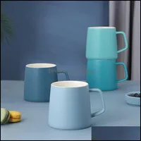 Mugs Drinkware Kitchen Dining Bar Home Garden Girls Travel Coffee Mug Ceramic Gift Kids Geometric Novty Nordic Milk Retro MQ