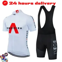 white INEOS Bicycle Team Short Sleeve Maillot Ciclismo Men Cycling Jersey Summer breathable Cycling Clothing Sets 220420