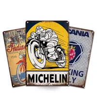 Óleo de motor de garagem Sinais de metal vintage, 20*30 cm, placas de motocicleta para decoração de parede, garagem retrô de caminhões