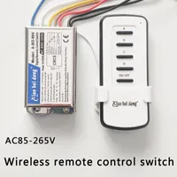 Controllers Wireless ON OFF AC85-265V Lamp Remote Control Switch Receiver Transmitter 1 Channel 2 3 4 Drop