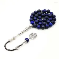 Strands z koralikami Lapis Lazulis Rosary muzułmanin gfit dla Ramadan Tasbih 33 66 99 Paryer Beads Misbaha Bracelets Man's Bracelets Luksusowe Rodn22
