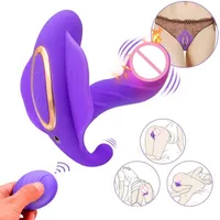 Masajeador de juguetes sexuales con consolador de juguetes vibradores de mariposa para pareja orgasmo masturbator inalámbrico control remoto vibradores bragas mujeres