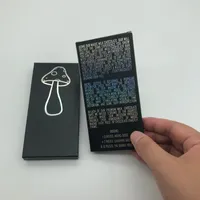 Barne de chocolat au lait de champignon vide 3G 3grams Paper Paper Box Hologram Foiled Craft Full