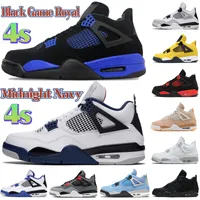 Top Sneaker 4 4S basketbalschoenen Midnight Navy Military Black Game Royal Canvas Cat Red Thunder University Blue White Oreo Infrared Boots Men Women Sports Sneakers