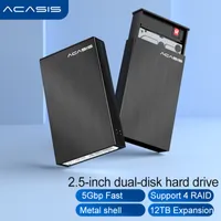 Hdd Enclosure Usb3.0 2.5inch 2plate Sata Hard Drive Box 5gbps External Hdd Docking Station Support Raid 2tb External Hard Disk