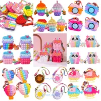 Pop -Taten -Zappel -Spielzeug -Crossbody -Tasche zappeln sensorische Spielzeuge Schulter bevorzugt Stress Relief Autism Geburtstagsgeschenke für Kinder