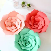 Décoration de fête 20cm 30cm DIY Paper Flower Craft Fleurs