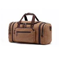 Duffel Bags Canvas Multifunction Messenger Shoulder Bag Solid Briefcases Suitcase Card Pocket For Men Women Office Outdoor Travel219o