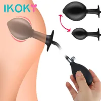 Ikoky Butt Dilator Anus Extender Inflatable Anal Plug Dildo Pump Adult Products女性用のセクシーなおもちゃ