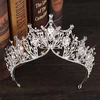 Cristal Big Tiara and Crowns Luxury Rhinestone Bridal Hair Jewelry for Women Madeird Queen Princess Wedding Hair Acessórios233n