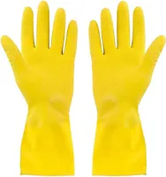 3 paquete de guantes de plato de limpieza amarillo