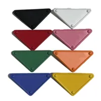 8 Colors Designer P Version Brooches Men Women Triangle English Letters DIY Badge Logo Brooch Pin Buckle Bag Clothing Decoration