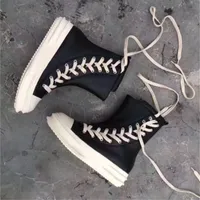 Boots 2022 Winter Cowhide Slope Long Lace High Top Street Platform Blade Runner Luxury Trainer