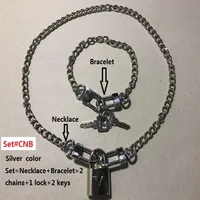 Conjunto Classic Lock Custom#CNB 1 Set Colar Bracelet Este link n￣o ￩ vendido separadamente 207L