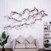 Silk flowers fake Magnolia Wedding Decorations Ivy Vine wreath Artificial Flowers Arch Decor with Green Leaves Hanging Wall flower214G