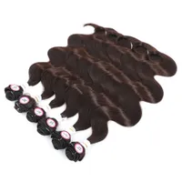 Acessórios para figurinos de onda corporal Pacotes de cabelo sintéticos com fechamento 6pcs Extensões de cabelo 4x4 Penteado de renda