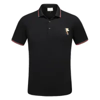 2022 Дизайнерские роскошные мужские рубашки Polo футболка мода Business Casual с коротким рукавом 100% хлопчатобумажные буквы печатные