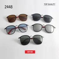 Лучшие солнцезащитные очки для моды женщины многоцветные ртутные зеркальные очки мужчины мужчины женские солнцезащитные очки 2448 квадратных Oculos de Sol Feminin2116