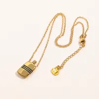 Classic Fashion Women Luxury Designer Necklace Choker Chain 18K Gold Plated Stainless Steel Letter Pendants Necklaces Jewelry Accessories ZG1576