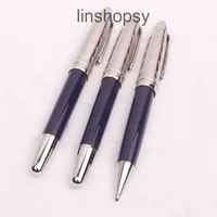 High Quality petit prince 145 blue and silver ballpoint pen   Roller ball Fountain administrative office stationery fashion F9XX