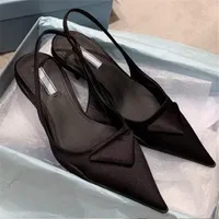 Designer Thin Heel Sandal Summer Leather Women&#039;s High Heels Womens Muller Shoes Fashion Pointed Women Sandals Zapatillas Mujer