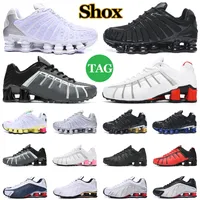 SHOX TL NZ Leven Running Shoes R4 OG 301 Triple Black White Rainbow Navy Gray Blue Red Women Mens Trainers Outdoor Sport Sneakers