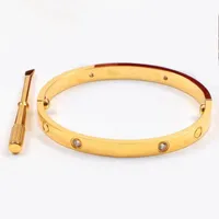 2022 Top Quality Titanium Steel Bracelets Silver Rose Gold Bangles For Women Men Bracelet With Box