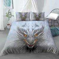 Ensembles de literie Dragon Head 3D set pour décor de chambre à coucher couvercle de couette king queen size li lit de lit pour la maison