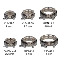 Manifold  Parts Universal SS304 2 2.25 2.5 3 3.5 4 V-band Clamp Inch Exhaust Flange 76mm Turbo Vband V Clamps Kits