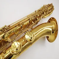 Nuovo arrivo Yanagisawa B-901 baritono sassofono tubo in ottone in ottone lacca dorata Strumenti di marca sax con bocchino Shippin222t