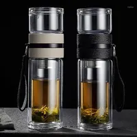 Separation Cups Custom Double Glass Tragbares Filter Hand kreative Männer und Frauen Wasserbecher Mischungen Mini -Mixer12788