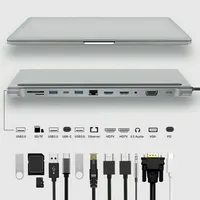 Epacket 12 In 1 Type-C Laptop Docking Station Hubs USB 3.0 HDMI 4K VGA PD USB Hub For MacBook257k