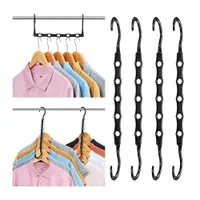 Rails Wardrobe Hanger Organizer Magic Hanger Sace Saving Clothes Multi Port Drying Storage Rack Inventory بالجملة
