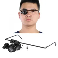 Reparaturwerkzeuge Kits 20X LED LED Light Monocular Brille Vergrößerungsgrößen Vergrößerung Glassoupe Schmuckbeobachtungstool -Zubehör für WatchMake