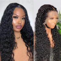 Lace Wigs Amanda 5x5 Sluiting Wig Braziliaanse watergolf Human Hair 150 Dichtheid Pre -geplukte Kend22