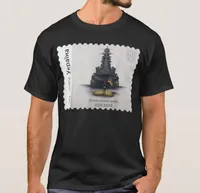 Erkek Tişörtleri Batık Rus savaş gemisi için Ukrayna posta damgası. Tişört için zafer. % 100 pamuklu gündelik gevşek mens üst Mont22