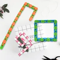 Fidget Snake Puzzle Wacky Tracks Snap and Click Sensory zabawki Dzieci Lęk dla dorosłych Stres Stress ADHD potrzebuje imprezy edukacyjnej, aby palce zajęte zabawki